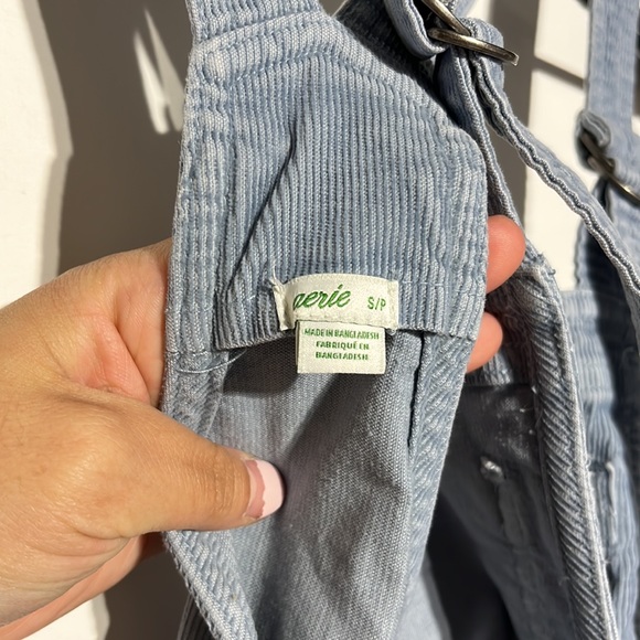 Aerie Cloudy Blue Werk & Play Corduroy Overalls Size Small - Picture 11 of 11
